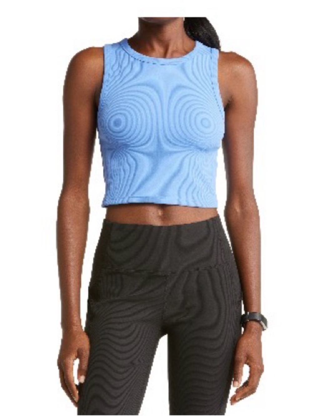 Zella Meet n Greet Ribbed Crop Tank Too